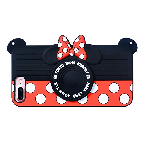 Camera Minnie Case for iPhone 8 7 6 6s 4.7”,3D Cartoon Animal Design