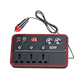Potente conversione di tensioni: questo inverter di potenza per auto converte in modo efficiente da 12 V/24 V CC a 110-220 V AC, supporta dispositivi ad alta potenza fino a 150 W per laptop, frigoriferi portatili e altri dispositivi elettronici durante viaggi su strada o campeggio.