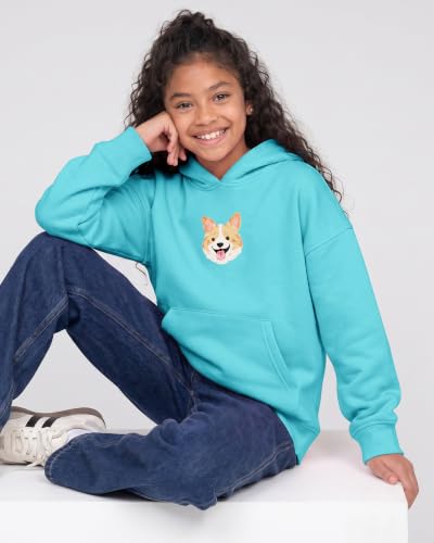 Stelle Girls Hoodies Fleece Sweatshirts Kids Pullover Tops Aqua Blue XS + 50% Off Code PW90VY7F - image 4