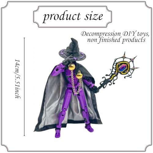Image of Dummy 13 Action Figure, Purple Robot Toy with Articulated Joints, 3D Printed Desktop Decoration for Collectors, Creative Pose Arrangement and Gift Presentation Scenes