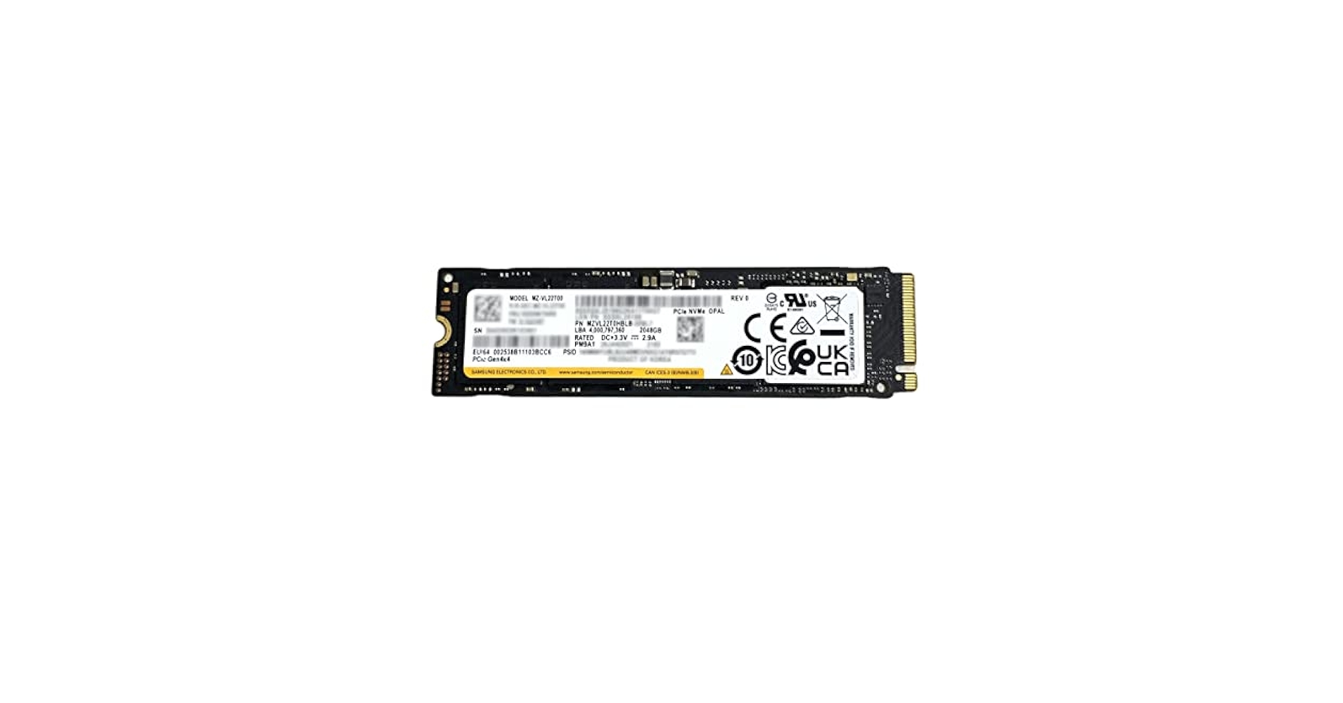 Amazon.com: Samsung SSD 2TB PM9A1 M.2 2280 80mm MZVL22T0HBLB