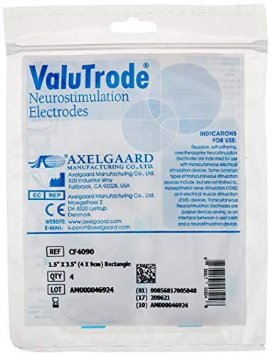 Physical Therapy Aids -82183 Axelgaard ValuTrode Fabric Electrodes Rectangular 1.5" x 3.5" (40 Pack)