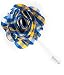 Sound Plaid Royal and Gold Men's Lapel Pin