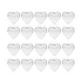 Saim 100mm Clear Plastic Acrylic Heart Shape Fillable Balls Christmas Tree Ornaments DIY Bath Bomb...