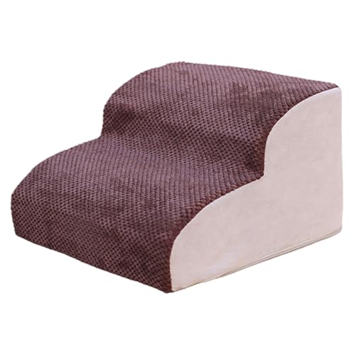 Escaleras para Perros para la Cama, rampa para Mascotas 2 Paso 10 Altura 34 ° escaleras de Gato para rampa para Perros de Esponja no Deslizante de Gato escaleras de Mascotas con Cremallera para Perro