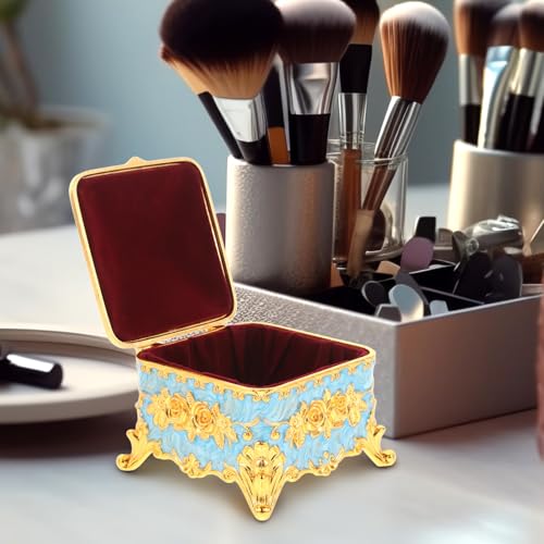 Boîte à bijoux émaillée FRCOLOR : stop aux colliers emmêlés sur votre table - 8