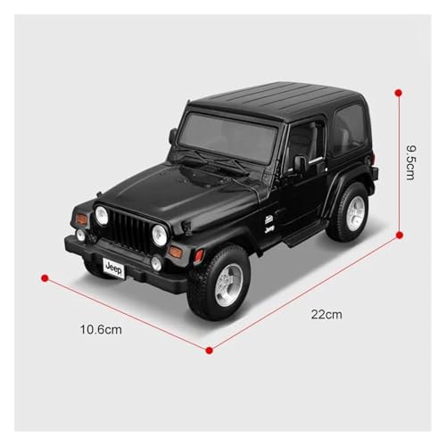 LIUSANG Model samochodu w skali 1:18 dla Wrangler Sahara Samochód odlewany ciśnieniowo ze stopu samochód terenowy Model samochodu Dekoracyjne pamiątki Nadaje się na wystawę