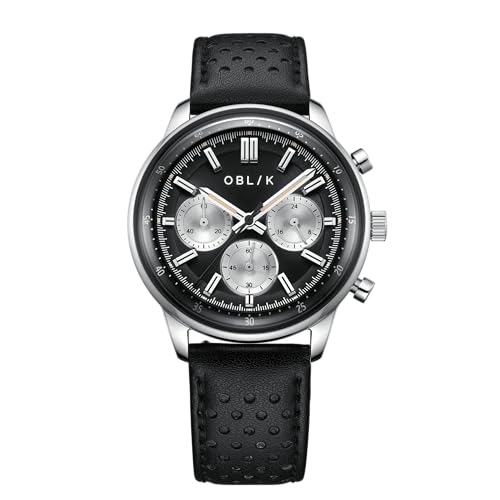 Image of OBLIK Panda REVERSO | Japanese Quartz Multifunction | Rally Style Quick-Release Strap | Case Size: 40 mm | Designed in Germany