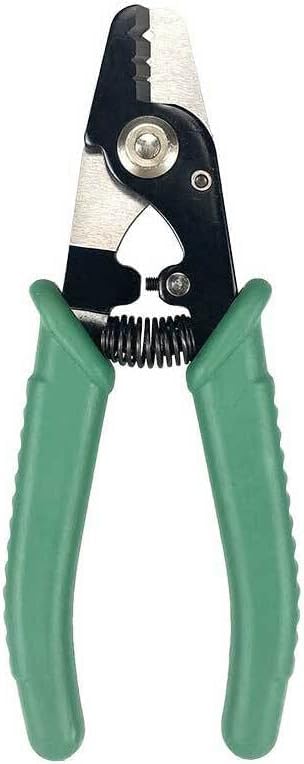 Image of Three Hole Fiber Optic Stripper with TPR Handle Optical Wire Cutter Stripping Pliers Steel Professional Portable Home Business Handheld Tool Equipment - YB326