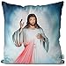 VOID Jezus obraz poszewka na poduszkę poliester wodoodporna do użytku na zewnątrz i wewnątrz, wymiary poduszki: 60 x 60 cm