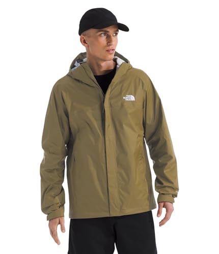 The North Face Men's Venture 2 Jacket - Waterproof & Windproof Hooded Raincoat, Adjustable Hood, Breathable Pit-Zips, Cedar, Medium