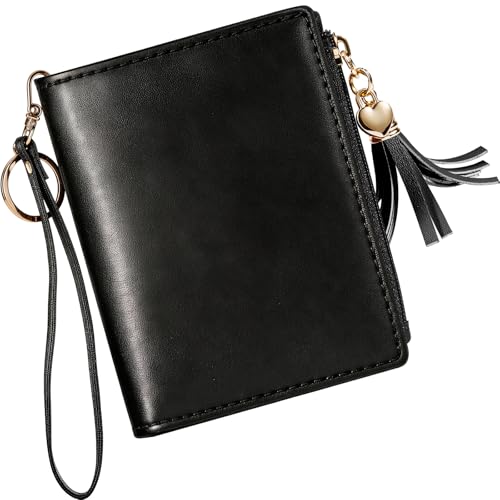Image of Gostwo Small Wallets for Women, Stylish Womens Wallet with ID Window, Zippered Coin Pocket and Tassel. Cute RFID Wallet for Women, ideal for Teen Girls,and Commuters for Daily Use