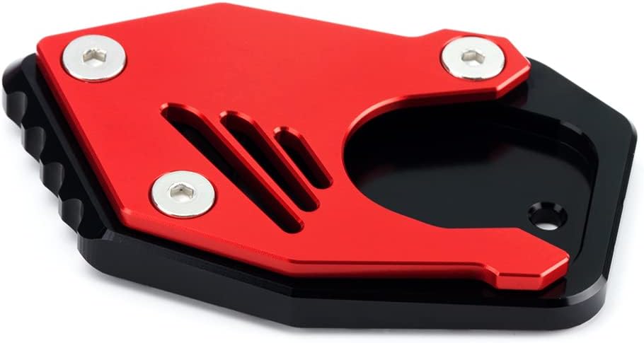 Modeer For CBR 300R 500R 650R Motorcycle Kickstand Extension Plate Foot Side Stand Enlarge pad CBR 650 R 2019 2020 2021 CBR300R CBR500R CBR650R (Red)