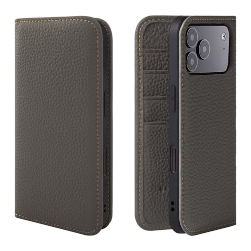 HANATORA for iPhone 17ProMax �P�[�X �蒠�^ �{�v �X�}�z�P�[�X �X�}�z �X�^���h �R�[�h�z���_�[ �t�� �V�������N�J�[�t���U�[ �}�O�l�b�g�Ȃ� �I���[�u�O���[ PH-17ProMax-OliveGray �M�t�g �a���� ���� 