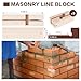 stufool 10 Pcs Masonry Line Blocks, Masonry String Lines Concrete Blocks for Masonry Tools