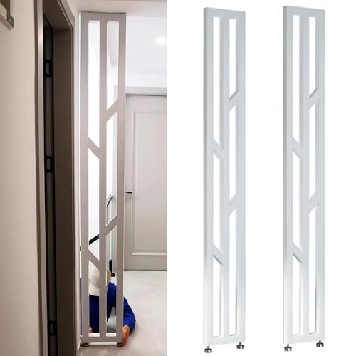 Divisores de ambientes Blancos de Suelo a Techo con Patas Ajustables, tamaño y Estilos Personalizables, Ideales para Sala de Estar, Estudio y Cocina (2 Paquetes, 90 pulgadas/229 cm)
