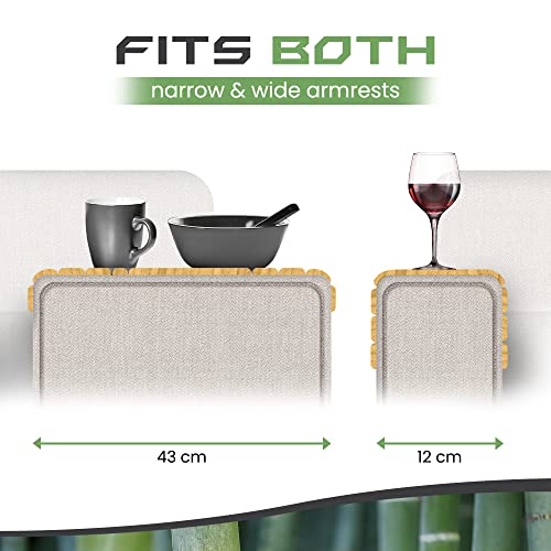 Plateau accoudoir canapé bambou antidérapant Kos Design B.V