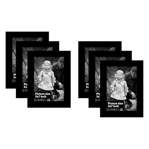 Image of Art Street Decorative Premium Set of 6 Individual Wall Hanging Picture Frame for Home, Living Room, Study Room Decor & Office Decor(5 x 7 Inch Picture Size) - Brown