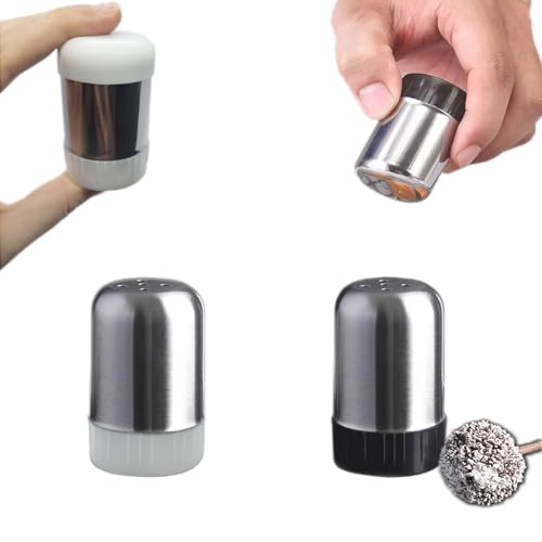 TOPBATHY Mini Salz & Pfeffer Streuer Set - 10 Stück Transparente Gewürzbehälter