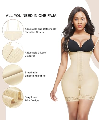 Image of Lover-Beauty Fajas Colombianas Shapewear for Women Tummy Control Postpartum Body Shaper Butt Lifter Bodysuit