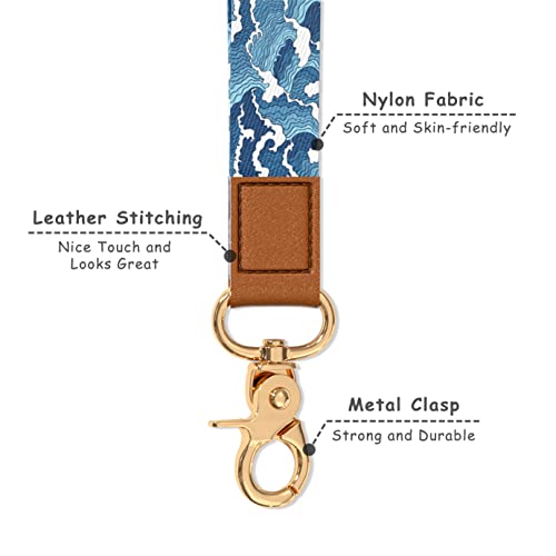 Image of Wrist Lanyard Key Chain, Cute Wristlet Strap Keychain Holder for Women Men Car Keys ID Badges Card Wallet Phone Camera