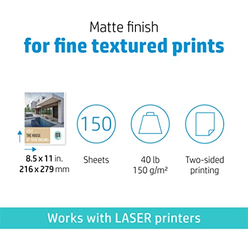 HP Enhanced Business Paper, Matte, 8.5x11 in, 40 lb, 150 sheets, works with laser printers (Q6543A) - image 2