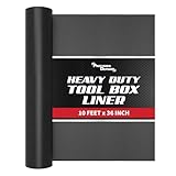 Precision Defined Rivestimento Cassetti Attrezzi e Banco da Lavoro (91 cm x 3 m), Nero – Tappetino Gomma Antiscivolo per Carrello da Lavoro e Cassetta Attrezzi – Tappetino per Cassetti Officina