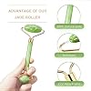 AECW 3-in-1 Natural Jade Roller and Gua Sha Set for Face and Eye Ice Roller Facial Cooling Massage Roller