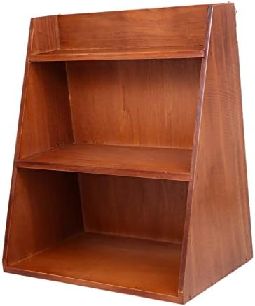 Veemoon Storage Rack Ladder Bookcase Bookshelf for Desk Metal Stand Rustic Book Shelf Vanity Organizer Makeup Desk Organizer Sundries Storage Shelf Multi-Purpose Storage Rack Sundries Rack