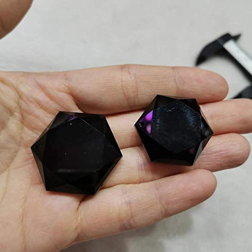 Natural Black Obsidian Star Of David Necklace Amulet Gemstone Pendant (Color : Big Size) #TOP3