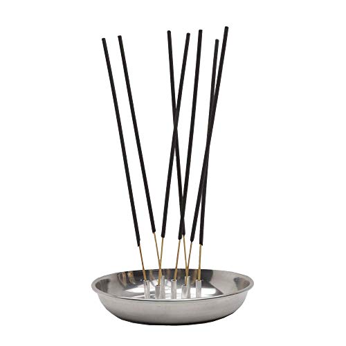 Incense Stick Holder Agarbatti Stand Dhoop Plate Ash Catcher Incense Burner Made Stainless Steel Traditional Religious and Spiritual Use and Also for Ethnic Festival for Multipurpose