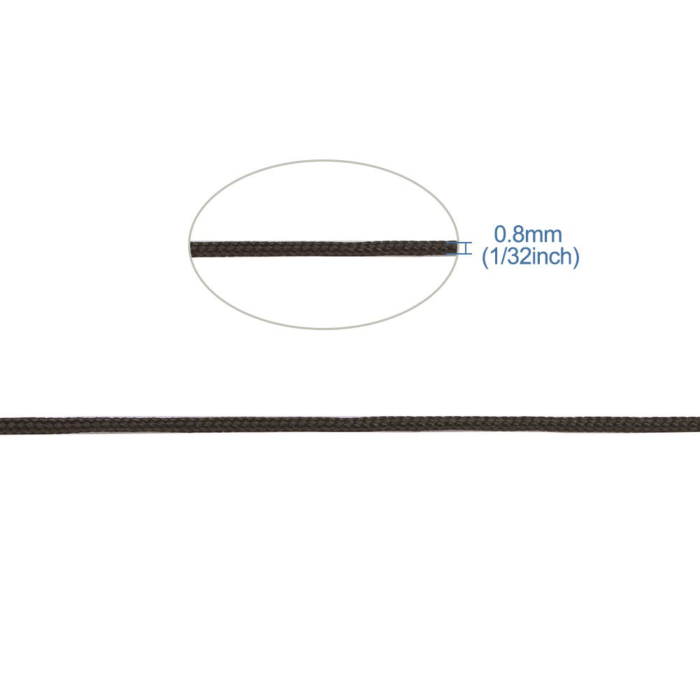 Chinese knoop koord - 100 m x 0,8 mm nylon Chinese knoop koord ambachten nylon satijn koord rattail macrame draad string voor kralen, macramé
