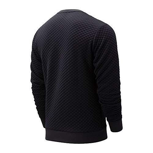 New Balance Men's Nb Heat Loft Crew Neck Sweatshirt, Black, Small #TOP1