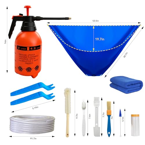 13psc Small Mini Split Cleaning Kit Bag for Home Air Conditioner - Includes Waterproof Cleaning Bag, Vent Brush & Tools for Wall Mounted/Ductless AC Units | Fits Small to Large Split Systems. by JANMO-ECOR - Used condition - Image 2