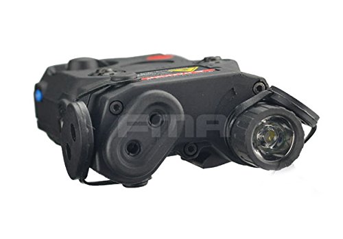 Atairsoft (Airsoft Version Peq-15 Style An-Peq-15 Upgrade Version Battery Box Red Sight + Led Flashlight (Black) For Aeg Gbb Cqb #TOP6