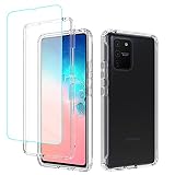 Bohefo Clear Case Compatible with Galaxy S10 Lite/A91/M80S SM-G770F Case with Tempered Glass Screen