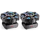 2PCS Teste Mobili LED 180W, Beam Luce da Discoteca RGBW Luci da Palcoscenico per DJ Disco ...