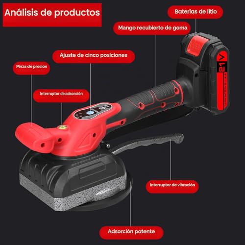 Máquina de azulejos de 21 V con ventosa para reformar suelos y paredes de casa 7