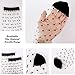 Benefeet Sox 5 Pairs Sheer Thin Mesh Lace Socks for Women - Transparent See Through Ankle Socks - Black Nylon, White Checkered, Crystal Glass - Summer Vintage Cute Fashion Crew
