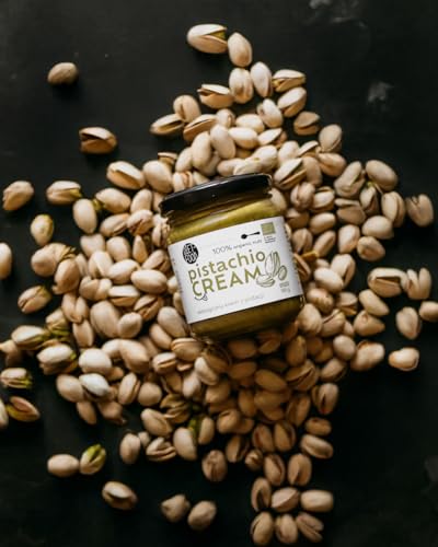 DIET-FOOD - Bio Pistaziencreme - Brotaufstrich Süß - Pistazienmus - Pistazienpaste für Eis, zum Backen, als Aufstrich - Pistazienpaste - ohne Konservierungsstoffe, Palmöl, weißen Zucker - 180g