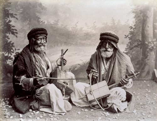 Portrait de deux musiciens arabes en toile 60x90cm pour sublimer l'ambiance de votre salon