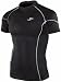 New 014 Skin Tight Compression Base Layer Black T Shirt Short Sleeve Mens