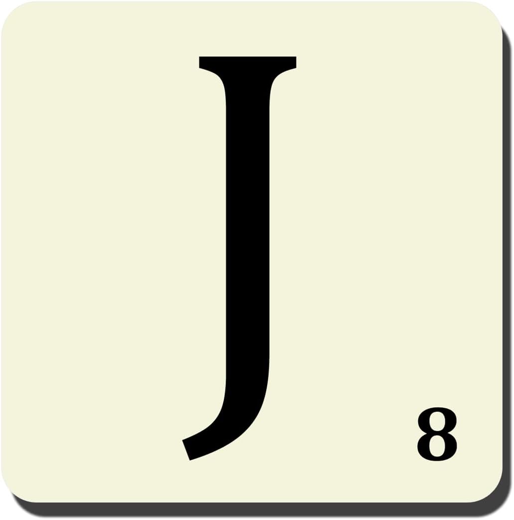 DigiPrint Graphics Alphabet Coasters - Letter J | 90mm x 90mm MDF Coaster | Made in the UK | (COASTER010)