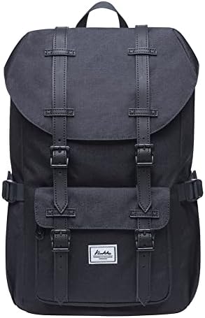 KAUKKO Travel Laptop Backpack, Outdoor Rucksack, School backpack Fits 15.6"(Nylon Black)
