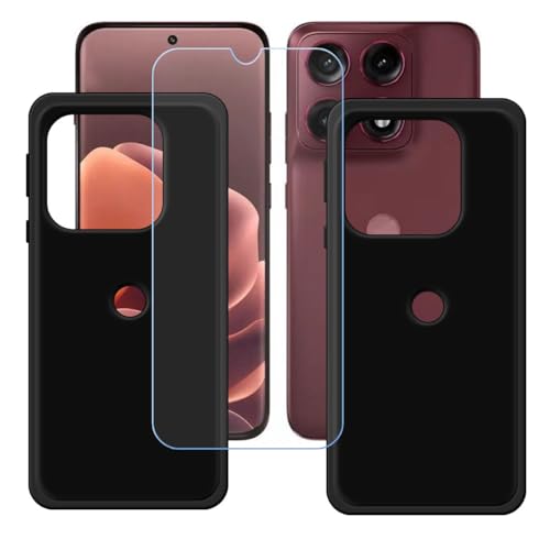 CongJiaLingXi�P�[�X �K�p���� Motorola Edge 70 Pro (6.78") + �����K���X�X�N���[���ی�t�B���� �A[2��] ���ȃ\�t�g�V���R���P�[�X�ی�TPU�J�o�[�̃P�[�X�J�o�[