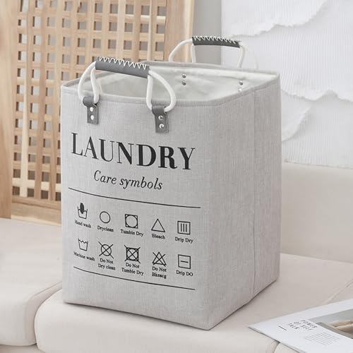 Foldable 50L Laundry Basket with Handles