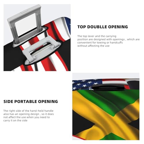 Travel Luggage Cover America Flag And Jamaican Flag Fashion Washable Baggage Suitcase Protector Fit For Luggage X-Large4