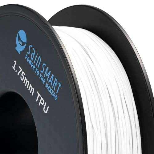SainSmart - 101-90-158 White Flexible TPU 3D Printing Filament, 1.75 mm, 0.8 ...