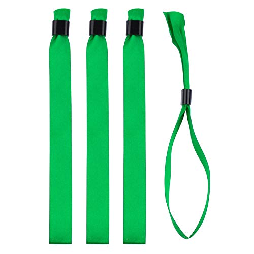 Preisvergleich Produktbild Armbandset aus Satin / Bandgewebe, individuell gestaltbar und mit Kunststoffverschlüssen - 10 Farben erhältlich (Grün, 20)