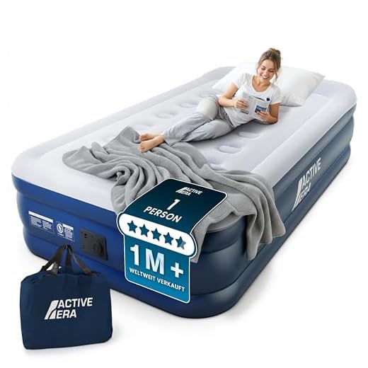 Active Era Premium Luftbett Einzelbett: 99 x 187 x 53 cm - mit eingebauter elektrischer Pumpe und integriertem Kissen